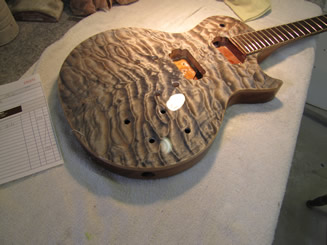 Light Grey Stained Figured Maple